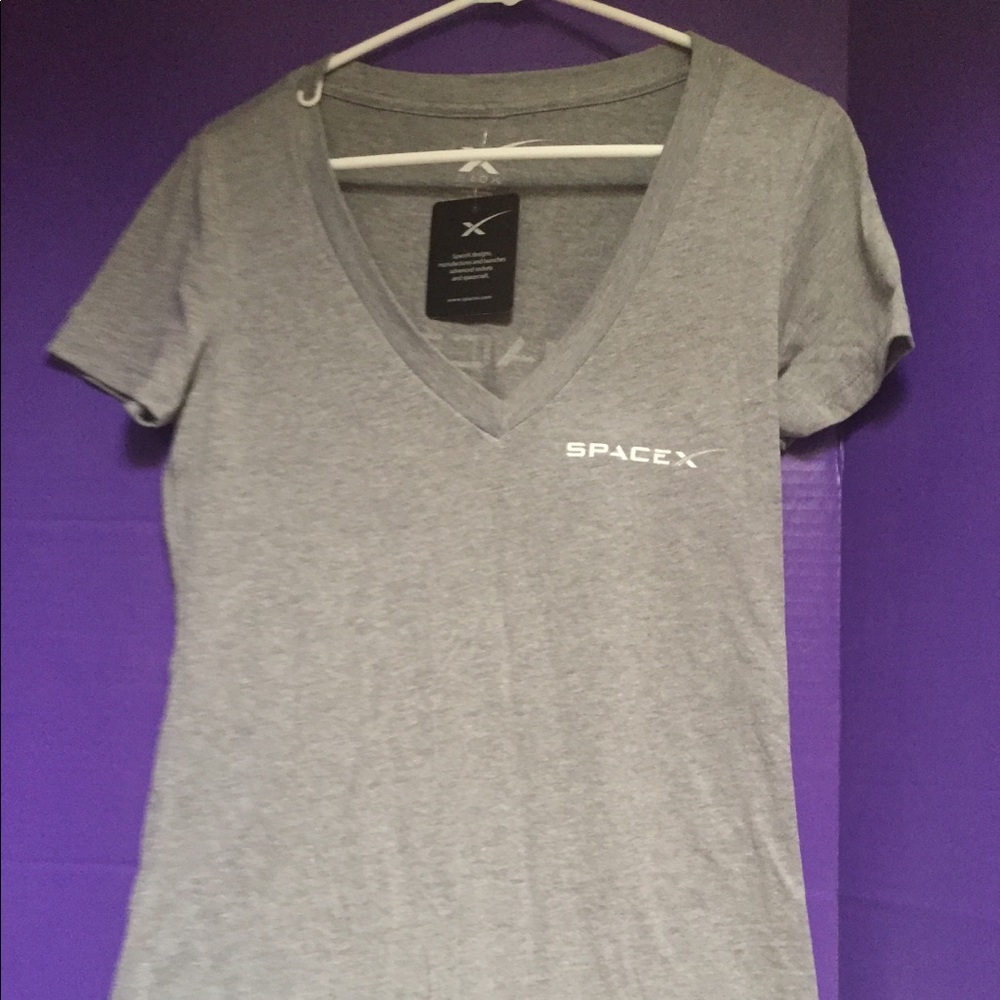 Ladies V Neck SpaceX T-Shirt